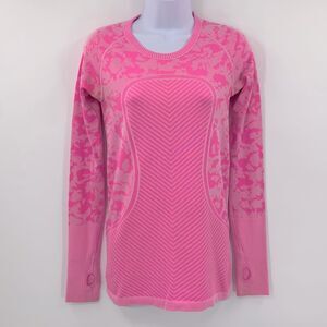 Lululemon Swiftly Tech Pink Color Change Long Sleeve‎ Sz 6
